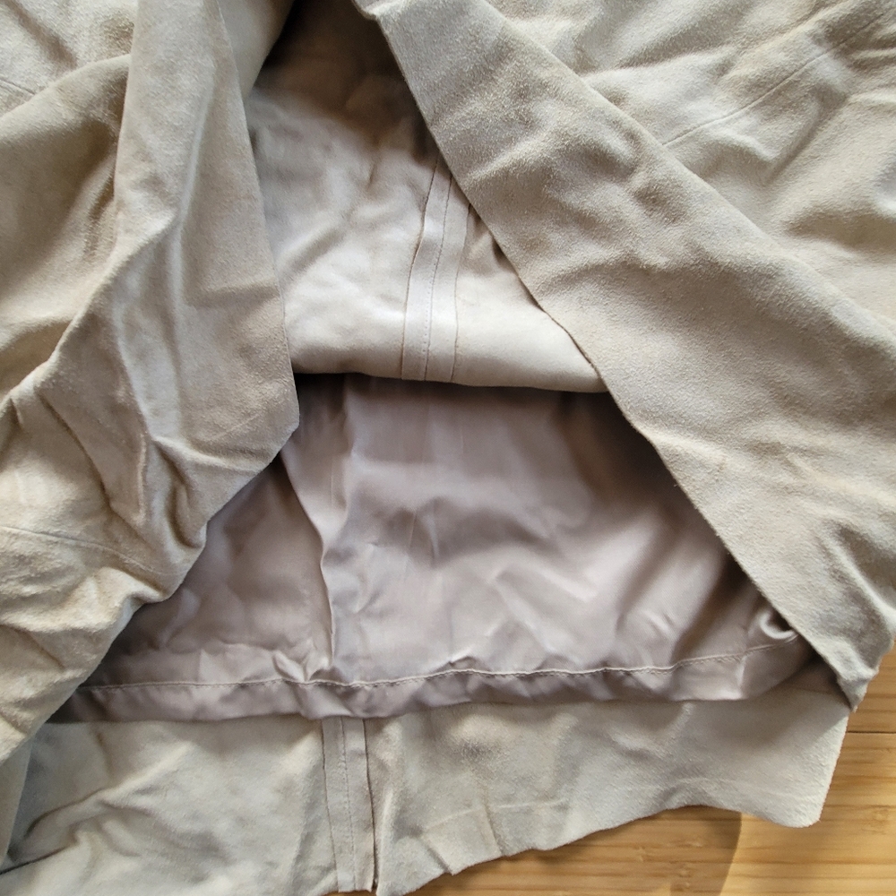 Banana Republic 10 Asymmetrical Suede Tan Maxi Skirt - Picture 6 of 7